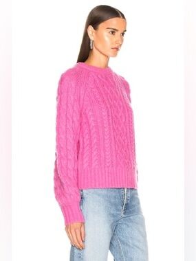 A.L.C. Mick Cable-knit Pullover Sweater Bubblegum Pink Casual Women’s XS